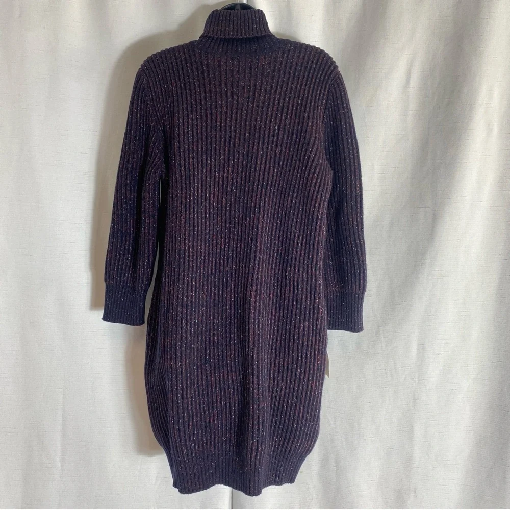CHANEL DRESSES Roll Neck Sweater Dress Cashmere Blend Size 46 FRANCE